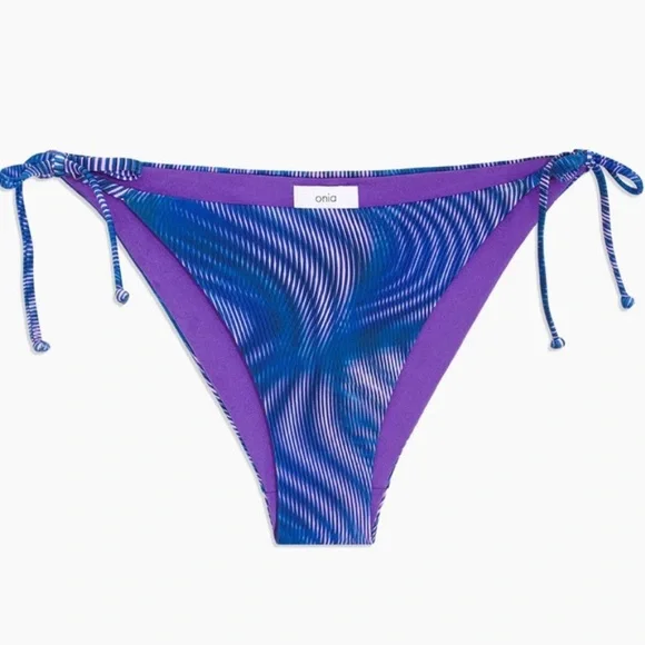 🌀Onia~Remi Printed Triangle Blue Ultraviolet Bikini Set - Picture 5 of 6